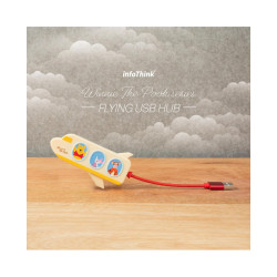 INFOTHINK 小熊維尼系列飛機造型USB集線器